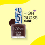 Buy NY Bae Color Rush Nail Paint - Baked Brownie 49 ((5.6 ml) | Chip Resistant | Long Lasting | Quick Dry | Gel Nail Polish - Purplle