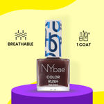 Buy NY Bae Color Rush Nail Paint - Baked Brownie 49 ((5.6 ml) | Chip Resistant | Long Lasting | Quick Dry | Gel Nail Polish - Purplle