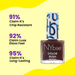 Buy NY Bae Color Rush Nail Paint - Baked Brownie 49 ((5.6 ml) | Chip Resistant | Long Lasting | Quick Dry | Gel Nail Polish - Purplle