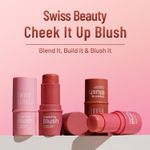 Buy Swiss Beauty Cheek It Up Blush for Cheeks|Lumi-Matte Finish | Lightweight | Easily Blendable | With Jojoba Oil 4-too Cheeky - Purplle
