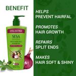 Buy Sesa Ayurvedic Anti-Hair Fall Shampoo - Bhringraj, Onion & 17 Ayurvedic Herbs - Control Hair Fall in 2 Weeks 500ml - Purplle