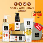 Buy Good Vibes De- tan Ubtan CSMS Combo : Facewash (120 ml) + Serum (30 ml) + Day Cream (50 gm) + Sunscreen (50 gm) - Purplle
