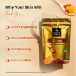Buy Good Vibes Ubtan Insta Glow Powder | 100% Natural, No Preservatives, No Pesticides, No Parabens, No Silicones, No Sulphates, No Animal Testing (50 gm) - Purplle
