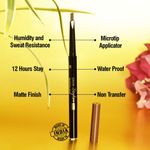 Buy COLORESSENCE Eyebrow Pencil 3 in 1 Multifunction Brow Filling Styler with Spoolie Shaping Brush - 0.72 gm(Black) - Purplle