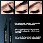 Buy COLORESSENCE Eyebrow Pencil 3 in 1 Multifunction Brow Filling Styler with Spoolie Shaping Brush - 0.72 gm(Black) - Purplle