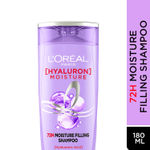 Buy L'Oreal Paris Hyaluron Moisture 72H Moisture Filling Shampoo | With Hyaluronic Acid | For Dry & Dehydrated Hair | Adds Shine & Bounce 180ml - Purplle