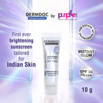 Buy DERMDOC 4% Niacinamide with SPF 50 PA +++ Brightening Sunscreen (10 gm) - Purplle