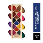 Buy Half N Half 15 in 1 Velvet Texture Eyeshadow Matte Palette, Flawless Shades, Easy to Blend, Waterproof Durable Highly Pigmented Eye Makeup Set Gift for Women, Multicolour - 01 (12gm) - Purplle