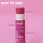 Buy Clensta Beetroot Lip Balm With Hyaluronic Acid Spf 30 With Beetroot & Hyaluronic Acid For Moisture, Hydrates & Lightens Dark Lips For Women & Men 4.5 gm - Purplle