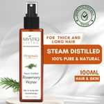 Buy Mystiq Living Rosemary Water for Hair Growth, Mist Spray Steam Distilled 100% Pure and Natural Hydrosol, Hair Mist - 100 ml - Purplle