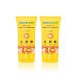 Buy Mamaearth Sun Glow Essentials: Vitamin C Sunscreen - Pack of 2 (2 x 50 g) - Purplle