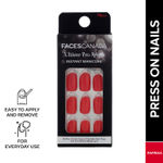 Buy FACES CANADA Ultime Pro Splash Instant Manicure - Paprika | 16 Pcs Press On Nail Extensions | Artificial Fake Nail Set | Long lasting and Durable | Lightweight & Comfortable - Purplle