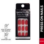 Buy FACES CANADA Ultime Pro Splash Instant Manicure - Paprika | 16 Pcs Press On Nail Extensions | Artificial Fake Nail Set | Long lasting and Durable | Lightweight & Comfortable - Purplle