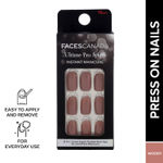 Buy FACES CANADA Ultime Pro Splash Instant Manicure - Woody | 16 Pcs Press On Nail Extensions | Artificial Fake Nail Set | Long lasting and Durable | Lightweight & Comfortable - Purplle