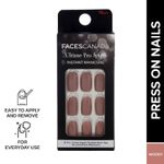 Buy FACES CANADA Ultime Pro Splash Instant Manicure - Woody | 16 Pcs Press On Nail Extensions | Artificial Fake Nail Set | Long lasting and Durable | Lightweight & Comfortable - Purplle