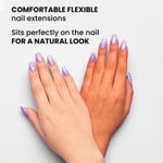 Buy FACES CANADA Ultime Pro Splash Instant Manicure - Viola | 16 Pcs Press On Nail Extensions | Artificial Fake Nail Set | Long lasting and Durable | Lightweight & Comfortable - Purplle