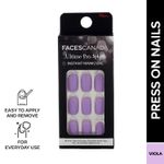 Buy FACES CANADA Ultime Pro Splash Instant Manicure - Viola | 16 Pcs Press On Nail Extensions | Artificial Fake Nail Set | Long lasting and Durable | Lightweight & Comfortable - Purplle