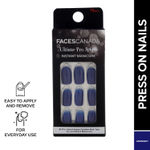 Buy FACES CANADA Ultime Pro Splash Instant Manicure - Midnight | 16 Pcs Press On Nail Extensions | Artificial Fake Nail Set | Long lasting and Durable | Lightweight & Comfortable - Purplle