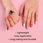 Buy FACES CANADA Ultime Pro Splash Instant Manicure - Midnight | 16 Pcs Press On Nail Extensions | Artificial Fake Nail Set | Long lasting and Durable | Lightweight & Comfortable - Purplle