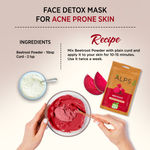 Buy Alps Goodness Instant Glow Up Set with 100% Natural Beetroot Powder and Face & Hair Mask Applicator Brush - Purplle