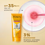 Buy PONDS SUNSCREEN CREAM SPF 35 PA+++ with 3% Niacinamide C serum for UVA/B, No White Cast, Even toned skin, 50gm - Purplle