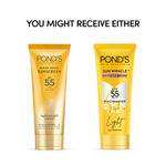 Buy PONDS SUNSCREEN CREAM SPF 55 PA+++ with 1% Niacinamide C serum for UVA/B, No White Cast, Even toned skin, 50gm - Purplle