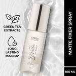 Buy FACES CANADA Ultime Pro Matte Makeup Fixer, 100ml | Long Lasting Makeup Setting Spray | Keeps Makeup Intact | Flawless Matte Finish | Hydrates, Soothes & Refreshes Skin | Non Drying & Controls Oil - Purplle