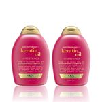 Buy OGX Strength & Length Duo for Damaged Hair & Split Ends: Keratin Oil Anti-Frizz Conditioner - Twin Pack (2 x 385 ml) - Purplle