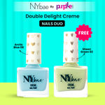 Buy NY Bae Double Delight Creme Nails Duo | Blue Gel Polish | Green Gel Polish | Long Lasting | Quick Drying | Chip Proof | Bright Colours | Full Coverage - Purplle