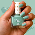 Buy NY Bae Dual Chic Creme Nails Duo | Mint Green Gel Polish | Blue Gel Polish | Long Lasting | Quick Drying | Chip Proof | Bright Colours | Full Coverage - Purplle