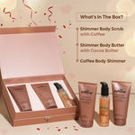 Buy mCaffeine Shimmer & Glow Body Gift Kit 405 ml - Purplle