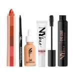 Buy NY Bae Bestsellers Kit | Fair Skin | Strobe Cream | Glowy Serum Foundation | Lip Crayon | Black Kajal | Volume Mascara | Highligher | Everyday Glowy Makeup - Purplle