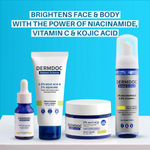 Buy DERMDOC Combo Kit for Face & Body Glow | niacinamide serum, brightening face wash, brightening body cream, kojic acid night cream | pack of 4 | festive glow kit - Purplle