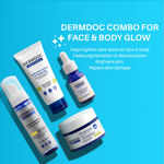 Buy DERMDOC Combo Kit for Face & Body Glow | niacinamide serum, brightening face wash, brightening body cream, kojic acid night cream | pack of 4 | festive glow kit - Purplle