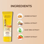 Buy Jovees Herbal Sun Block Sunscreen SPF 45 | For Normal to Dry Skin | Water Proof, UVA/UVB Protection, Moisturization| Paraben and Alcohol Free For Women/Men | 100GM - Purplle
