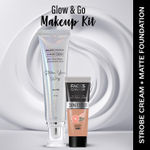 Buy FACES CANADA Celeb Glow Kit 5 | Silver Strobe Cream (30 gm) + Hydra Matte Foundation (Mini) - Caramel Natural (15 gm) | Combo Kit of 2 - Purplle