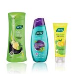 Buy Joy Lemon Brightening Face Wash 100ml & Awakening Shower Gel Body Wash 250ml & Hair Dryness Control Conditioning Shampoo 340ml (Combo Pack) - Purplle