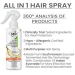 Buy Ktein Cosmetics All in 1 natural hair heat protection spray with fermented argan oil, vitamin E, Pro-vitamin B3 for Pre and Post styler (200 ml) - Purplle
