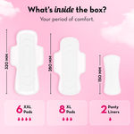 Buy Plush Ultra-Thin Sanitary Pads For Women, 14 Cotton Sanitary Napkins | 6 Heavy Flow XXL pads + 8 Medium Flow XL pads + 2 Panty Liners For Rash Free Periods | Pure U.S. Cotton Pads With Disposable Pouch - Purplle