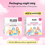 Buy Plush Ultra-Thin Sanitary Pads For Women, 14 Cotton Sanitary Napkins | 6 Heavy Flow XXL pads + 8 Medium Flow XL pads + 2 Panty Liners For Rash Free Periods | Pure U.S. Cotton Pads With Disposable Pouch - Purplle
