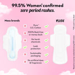 Buy Plush Ultra-Thin Sanitary Pads For Women, 14 Cotton Sanitary Napkins | 6 Heavy Flow XXL pads + 8 Medium Flow XL pads + 2 Panty Liners For Rash Free Periods | Pure U.S. Cotton Pads With Disposable Pouch - Purplle