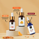 Buy Good Vibes Introducing Starters Serum | Set of 3 | Face Serums | Vitamin C, Rosehip & Ubtan - Purplle