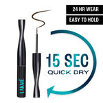 Buy Lakme 9 to 5 Eyeconic Liquid Eyeliner Matte Finish, Waterproof, Smudgeproof 24 Hrs, Brown, 4.5 ml - Purplle