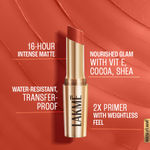 Buy Lakme 9to5 Powerplay Priming Matte Lipstick, Lasts 16hrs, Brick Blush, 3.6 gm - Purplle