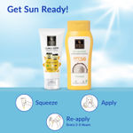 Buy Good Vibes Face & Body Sunscreen Combo | Wide Spectrum SPF50 | Coconut Sunscreen Lotion SPF50. - Purplle