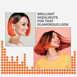 Buy Streax Hair Colour Highlight Kit | Orange Hair Colour, Pumpkin Orange - Pack of 1 I Enriched with Walnut & Argan Oil I Hair Colour for Women | Rich, vibrant, Easy to use, DIY Application - Purplle