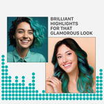 Buy Streax Hair Colour Highlight Kit | Blue Hair Colour, Aqua Blue - Pack of 1 I Enriched with Walnut & Argan Oil I Hair Colour for Women | Rich, vibrant, Easy to use, DIY Application 180 gm - Purplle
