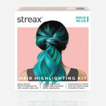Buy Streax Hair Colour Highlight Kit | Blue Hair Colour, Aqua Blue - Pack of 1 I Enriched with Walnut & Argan Oil I Hair Colour for Women | Rich, vibrant, Easy to use, DIY Application 180 gm - Purplle