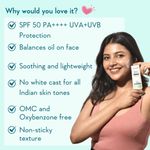 Buy WishCare Niacinamide Oil Balance Sunscreen SPF 50 PA++++ - Light & Matte Sunscreen for Oily Skin - 50 gm - Purplle