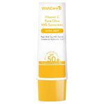 Buy WishCare Vitamin C Pure Glow Face Sunscreen SPF 50 PA++++ -Broad Spectum Ultra Light & No White Cast - Purplle